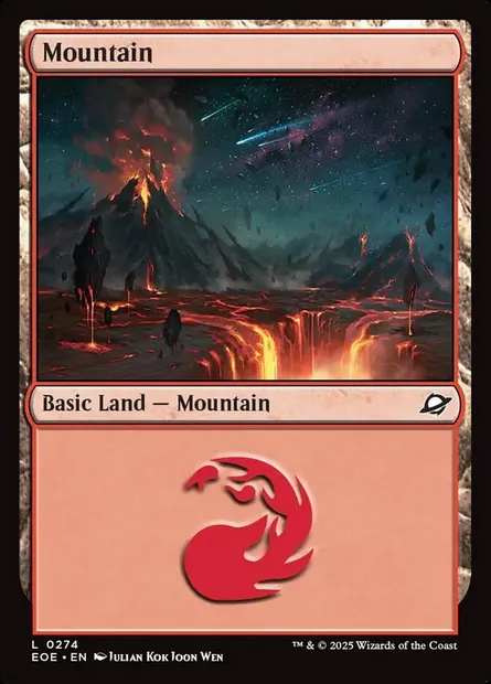 Mountain, Magic card EOE 274 — Edge of Eternities set