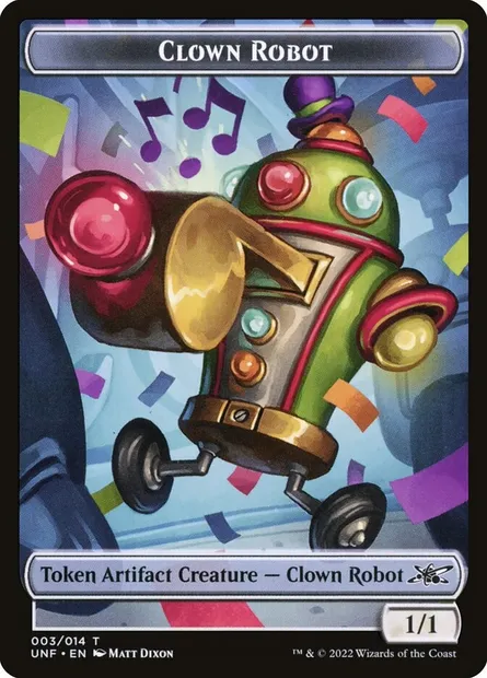 Clown Robot, carte Magic TUNF 3 — extension Unfinity Tokens