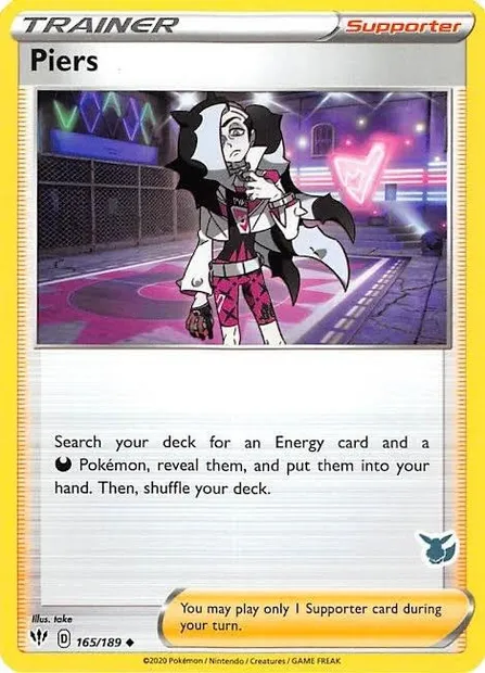 Piers, Pokémon card BA22 165-2 — Battle Academy 2022 set