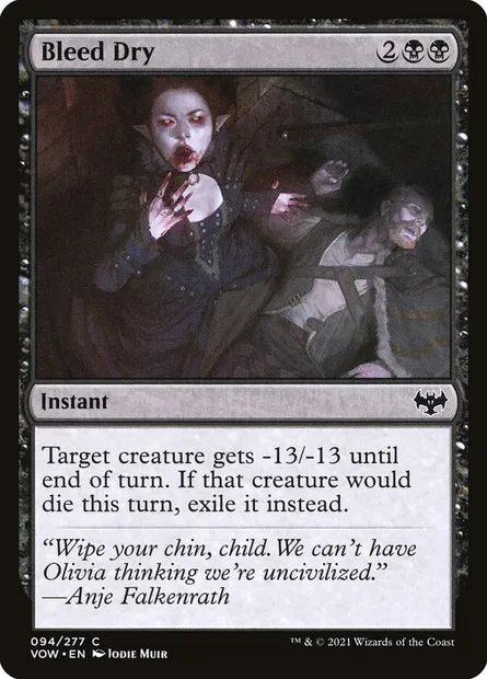 Bleed Dry, Magic card VOW 94 — Innistrad: Crimson Vow set