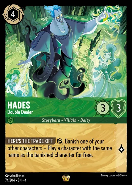 Hades - Double Dealer, Disney Lorcana card CH4-074 — Ursula's Return set
