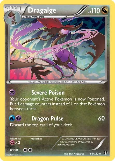 Dragalge, Pokémon card BKP 86 — BREAKpoint set