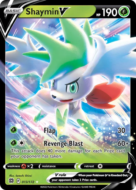 Shaymin V, Pokémon card BRS 013 — Brilliant Stars set