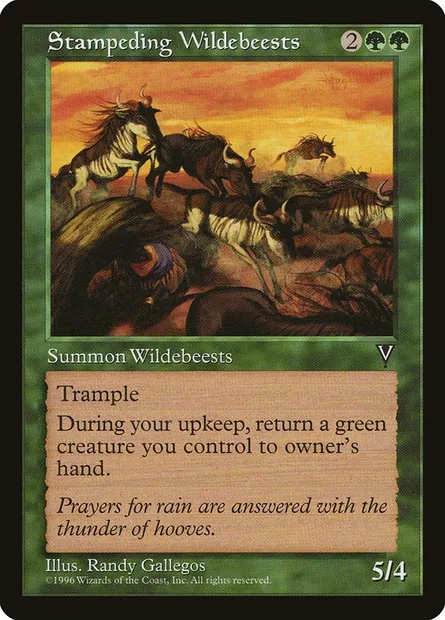 Stampeding Wildebeests, Magic card VIS 121 — Visions set