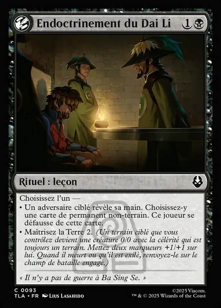 Endoctrinement du Dai Li, carte Magic TLA 93 — extension Avatar: The Last Airbender