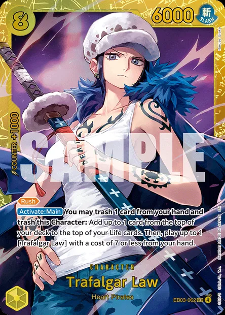 Trafalgar Law, One Piece card EB03-062 — ONE PIECE HEROINES EDITION set