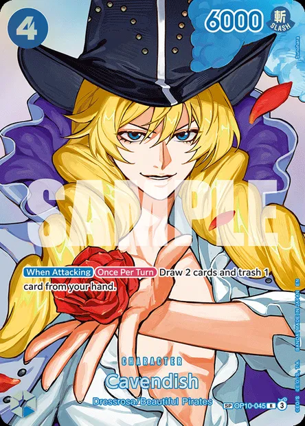 Cavendish, One Piece card OP10-045 — ROYAL BLOOD set