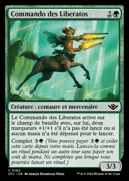 Commando des Liberatos, carte Magic OTJ 162 — extension Outlaws of Thunder Junction