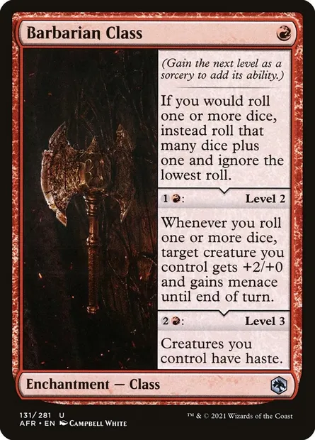 Barbarian Class, Magic card AFR 131 — Adventures in the Forgotten Realms set