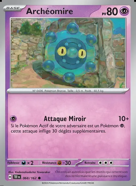 Archéomire, carte Pokémon TEF 068 — extension Forces Temporelles