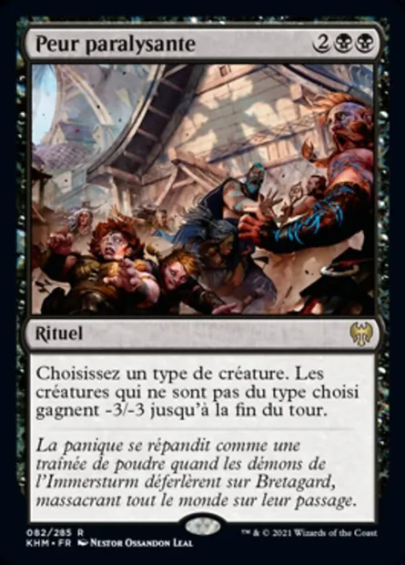 Peur paralysante, carte Magic KHM 82 — extension Kaldheim