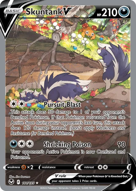Skuntank V, Pokémon card SIT 181 — Silver Tempest set