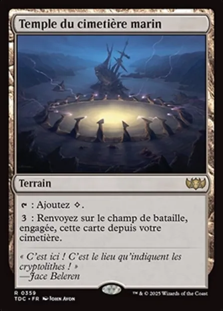 Temple du cimetière marin, carte Magic TDC 359 — extension Tarkir: Dragonstorm Commander