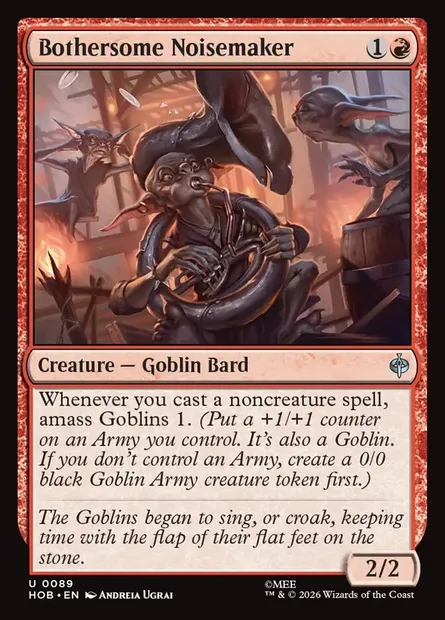 Bothersome Noisemaker, Magic card HOB 89 — The Hobbit set