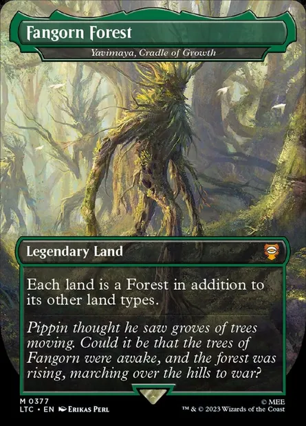 Yavimaya, Cradle of Growth, Magic card LTC 377 — Tales of Middle-earth Commander set