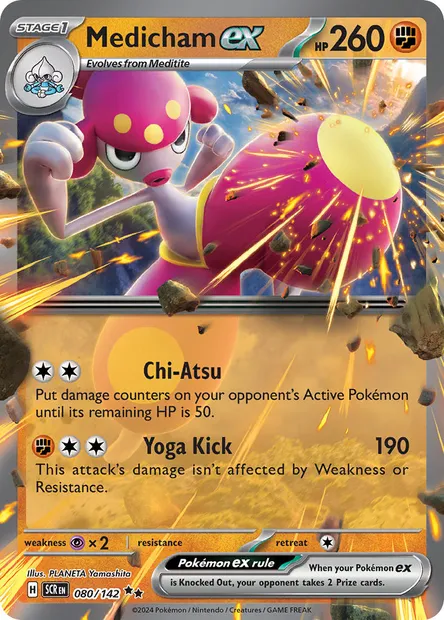 Medicham ex, Pokémon card SCR 080 — Stellar Crown set