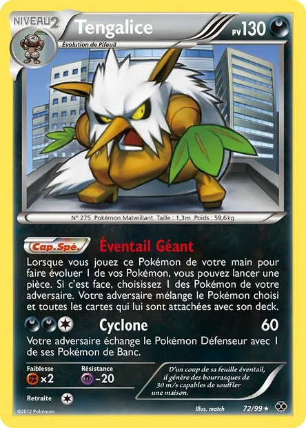 Tengalice, carte Pokémon NXD 72 — extension Destinées Futures