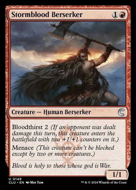Stormblood Berserker, Magic card CLU 149 — Ravnica: Clue Edition set