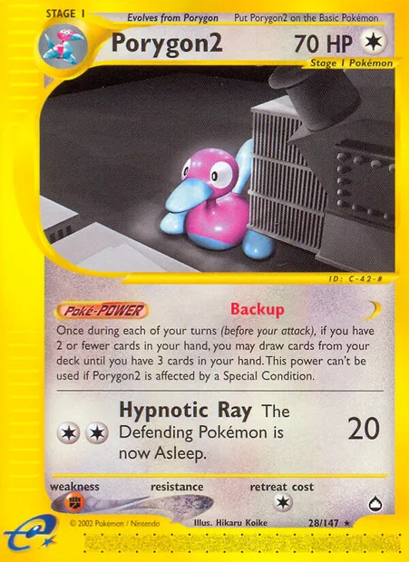 Porygon2, Pokémon card AQ 28 — Aquapolis set