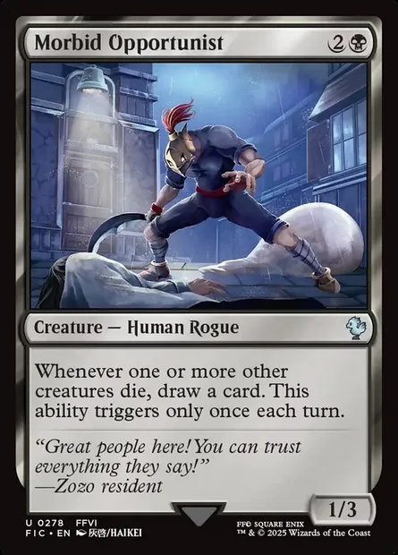Morbid Opportunist, Magic card FIC 278 — Final Fantasy Commander set