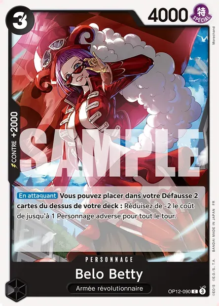 Belo Betty, carte One Piece OP12-090 — extension L'HÉRITAGE DU MAÎTRE