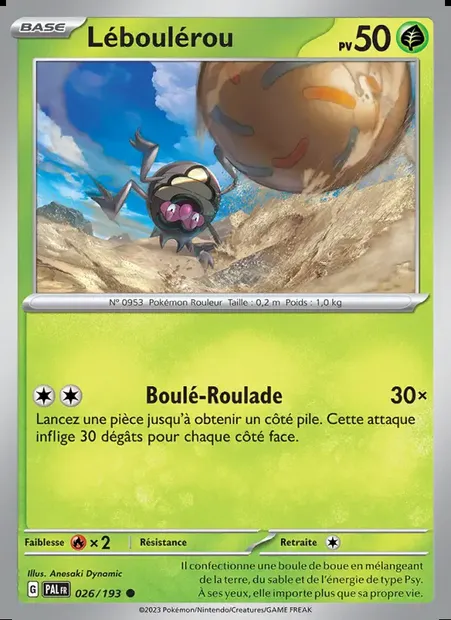 Léboulérou, carte Pokémon PAL 026 — extension Évolutions à Paldea