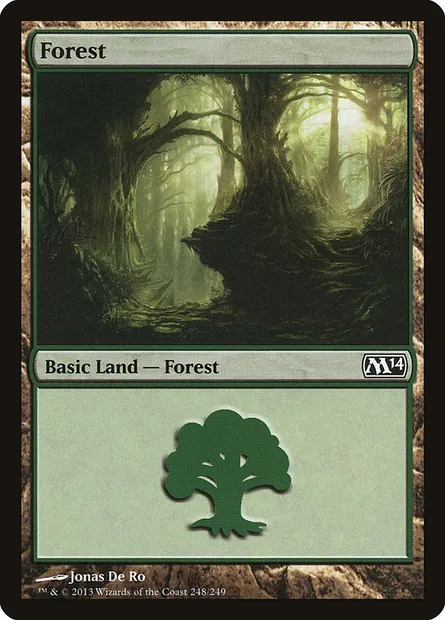 Forest, Magic card M14 248 — Magic 2014 set