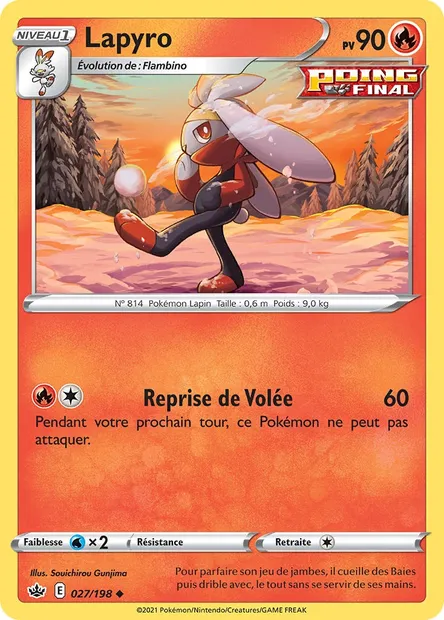 Lapyro, carte Pokémon CRE 27 — extension Règne de Glace
