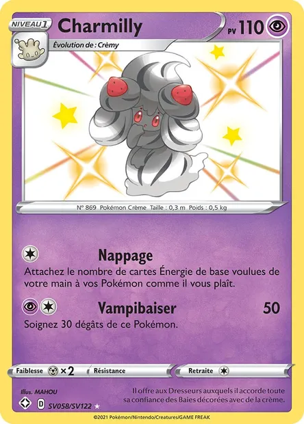 Charmilly, carte Pokémon SHF SV058 — extension Destinées Radieuses