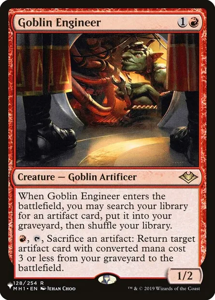 Goblin Engineer, Magic card PLST MH1-128 — The List set