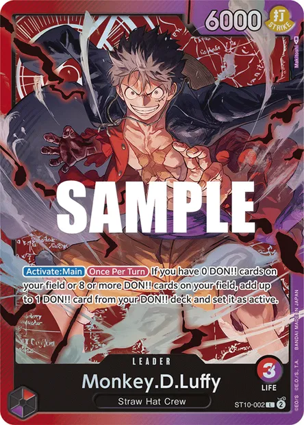 Monkey D. Luffy, carte One Piece ST10-002 — extension The Three Captains