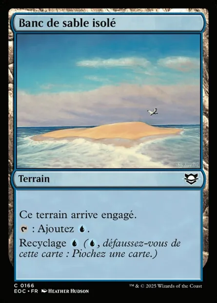 Banc de sable isolé, carte Magic EOC 166 — extension Edge of Eternities Commander