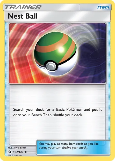 Nest Ball, Pokémon card SUM 123 — Sun & Moon set