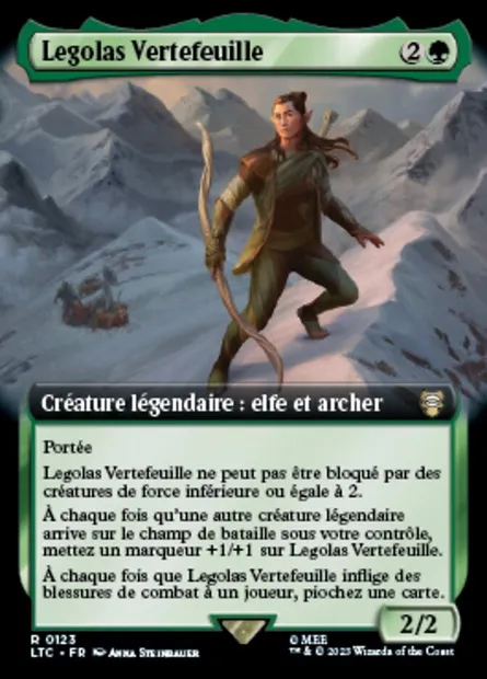 Legolas Vertefeuille, carte Magic LTC 123 — extension Tales of Middle-earth Commander