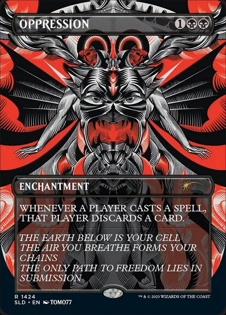 Oppression, Magic card SLD 1424 — Secret Lair Drop set
