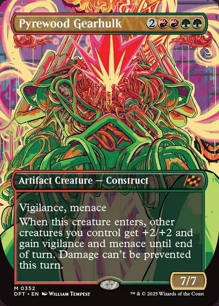 Pyrewood Gearhulk, Magic card DFT 352 — Aetherdrift set
