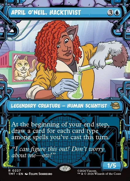 April O'Neil, Hacktivist, Magic card TMT 227 — Teenage Mutant Ninja Turtles set