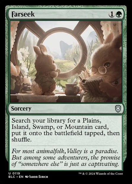 Farseek, Magic card BLC 119 — Bloomburrow Commander set
