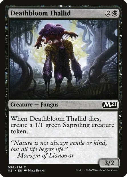 Deathbloom Thallid, Magic card M21 94 — Core Set 2021 set