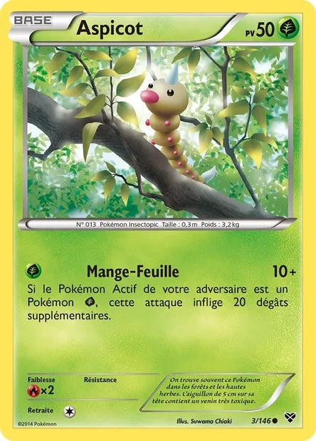Aspicot, carte Pokémon XY 3 — extension XY