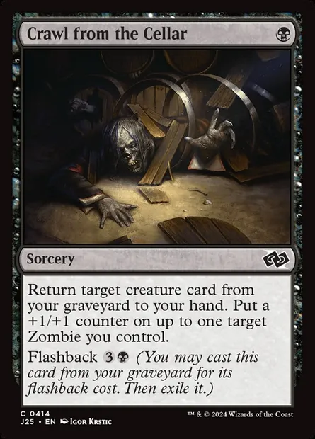 Crawl from the Cellar, Magic card J25 414 — Foundations Jumpstart set