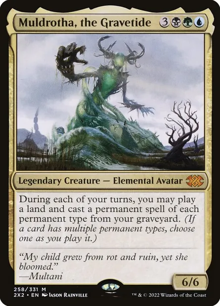 Muldrotha, the Gravetide, Magic card 2X2 258 — Double Masters 2022 set