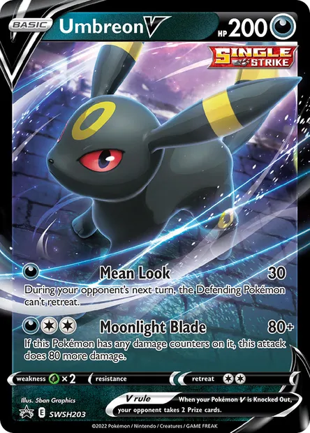 Umbreon V, Pokémon card SWSH 203 — SWSH Black Star Promos set