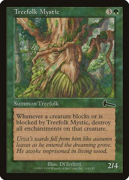 Treefolk Mystic, Magic card ULG 114 — Urza's Legacy set