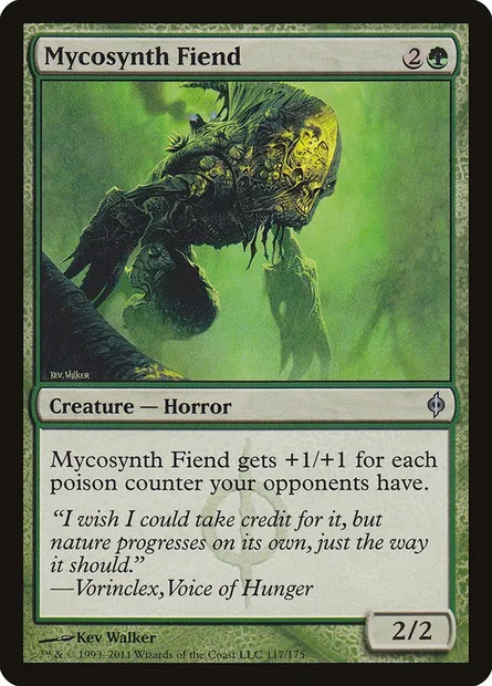 Mycosynth Fiend, Magic card NPH 117 — New Phyrexia set