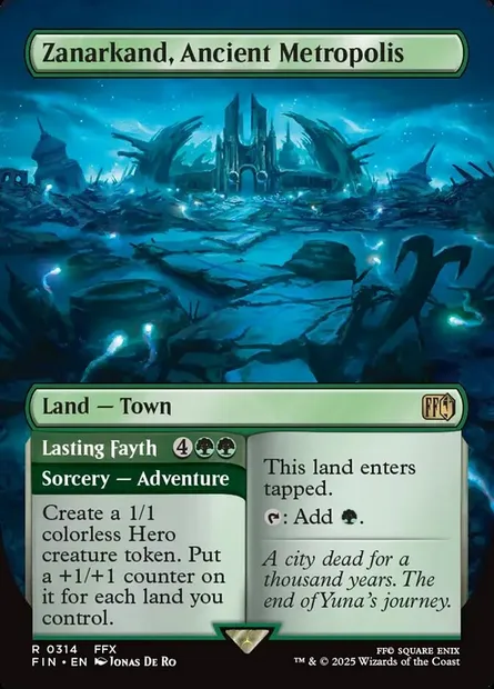 Zanarkand, Ancient Metropolis // Lasting Fayth, Magic card FIN 314 — Final Fantasy set