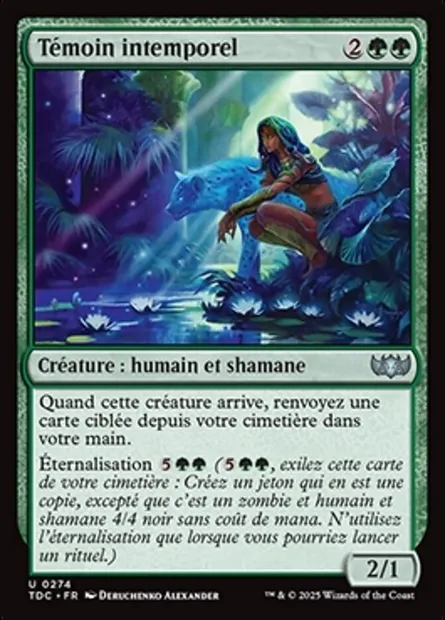 Témoin intemporel, carte Magic TDC 274 — extension Tarkir: Dragonstorm Commander