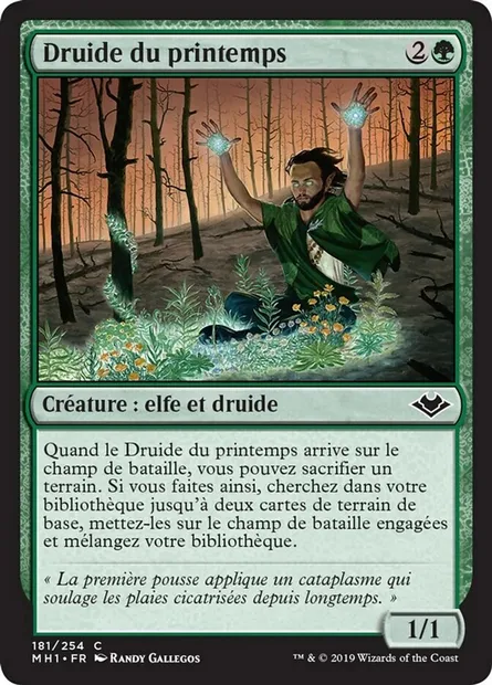 Druide du printemps, carte Magic MH1 181 — extension Horizons du Modern