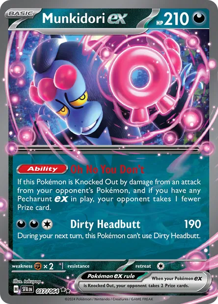Munkidori ex, Pokémon card SFA 037 — Shrouded Fable set