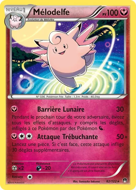 Mélodelfe, carte Pokémon BKP 82 — extension Rupture Turbo